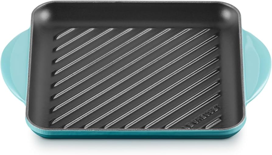 Amazon.com: Le Creuset Enameled Cast Iron Square Grill, 9.5