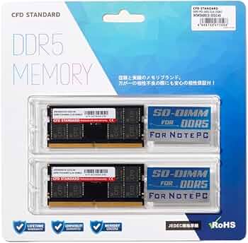 Amazon | CFD販売 ノートPC用メモリ DDR5-5600 32GB×2枚 (64GB) 相性