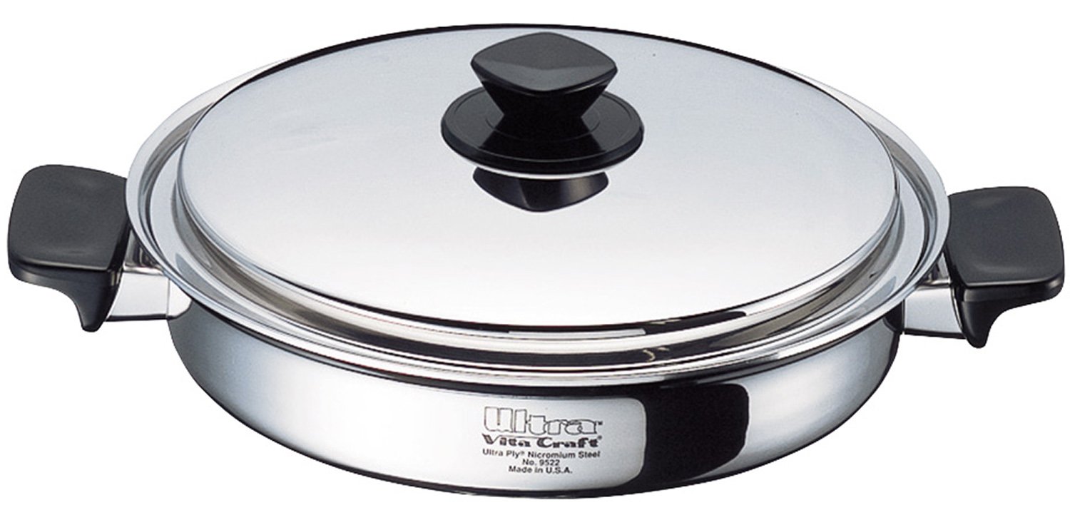 Amazon｜ビタクラフト 浅型 両手 鍋 ウルトラ 3.0L 25.5cm 9522｜両手