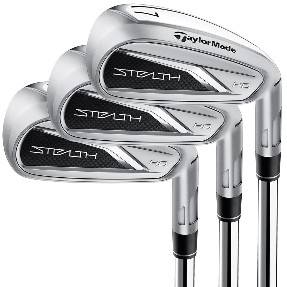 TaylorMade Stealth HD Irons, 5-PW, AW, Steel, Right Hand, Stiff