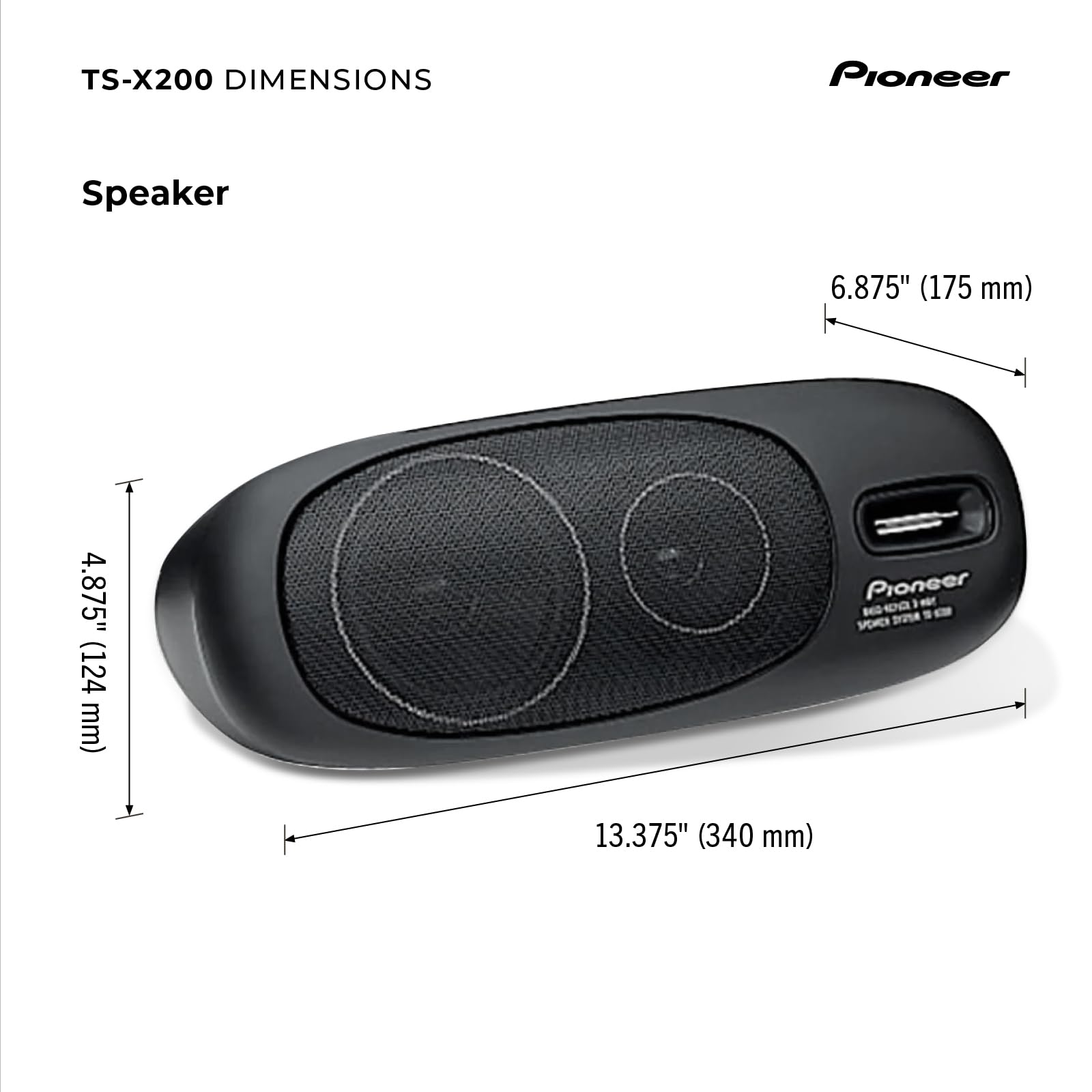 Amazon.co.jp: パイオニアts-x200サーフェスマウント3ウェイバスレフ型