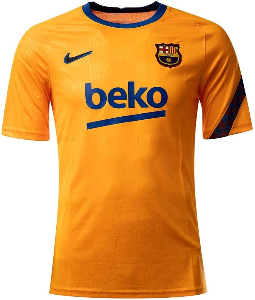 Amazon.com: Nike 2021-2022 Barcelona Pre-Match Jersey (Orange