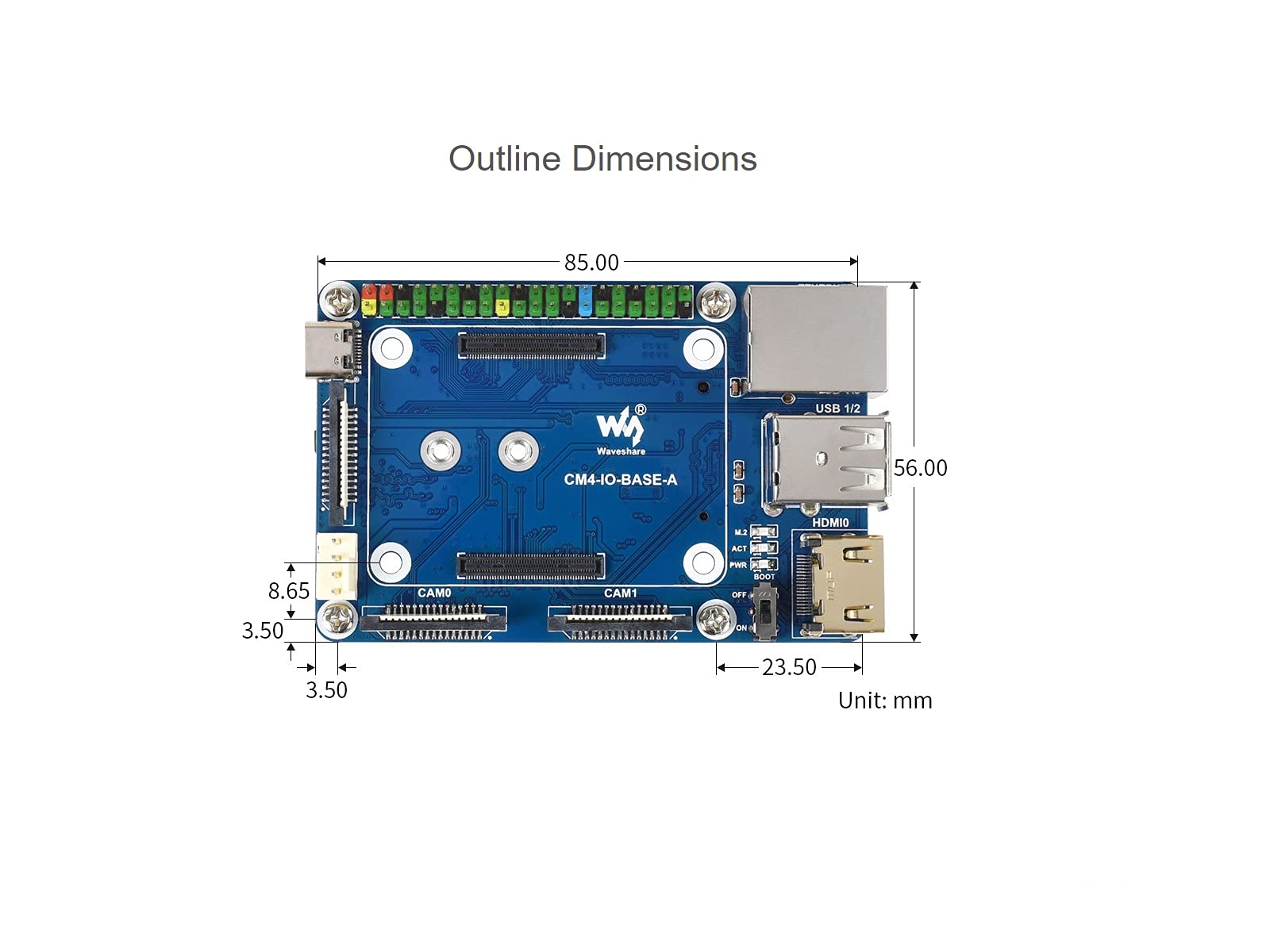 Amazon.com: for Raspberry Pi Compute Module 4 IO Board,Mini Base