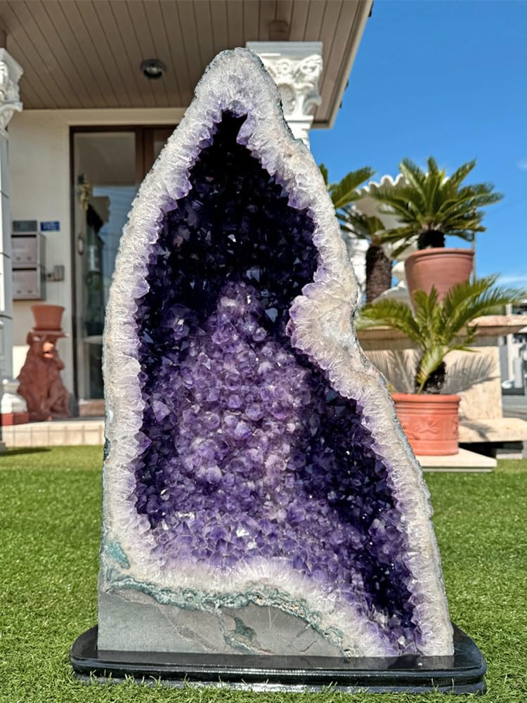 Amazon.co.jp: 天然 紫水晶 特大 アメジスト ドーム 原石 大きい