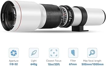 Amazon.co.jp: JINTU 500mm/1000mm f / 8キヤノンEOS用マニュアル望遠