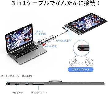 Amazon.co.jp: XPPen 液タブ 液晶ペンタブレット 15.4インチ 9mm厚さ