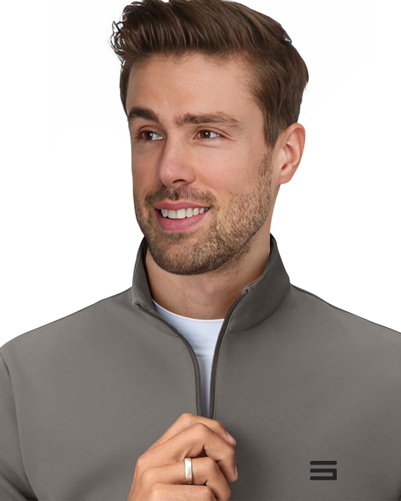 Amazon.com: Three Sixty Six Men's Therma Quarter Zip Pullover - 1