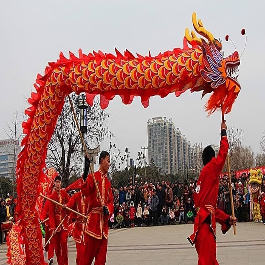 Amazon.com: Dragon Dance 32.8 ft Length Chinese Dragon Dance for 8