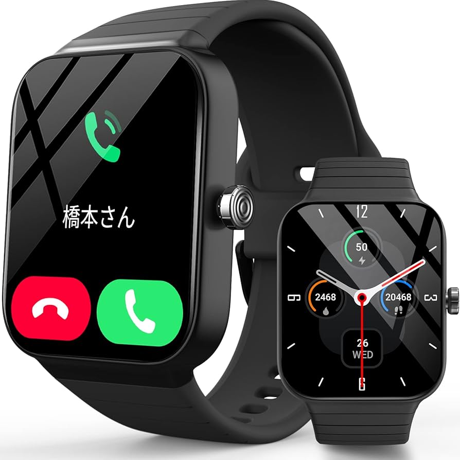 Amazon | スマートウォッチ iphone対応 2024新型 Bluetooth5.3通話