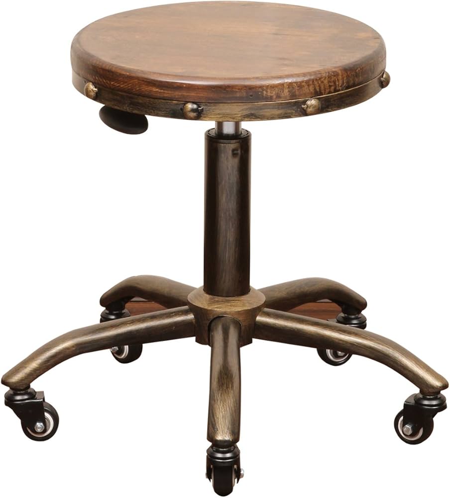 ブラウン編み込み 机 スツール アンティーク 古物 ブラウン編み込み 机