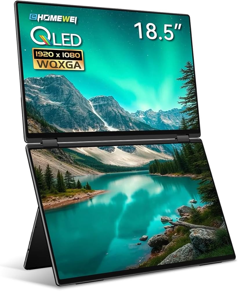 Amazon.co.jp: EHOMEWEI デュアルモニター 18.5インチ QLED 1920x1080