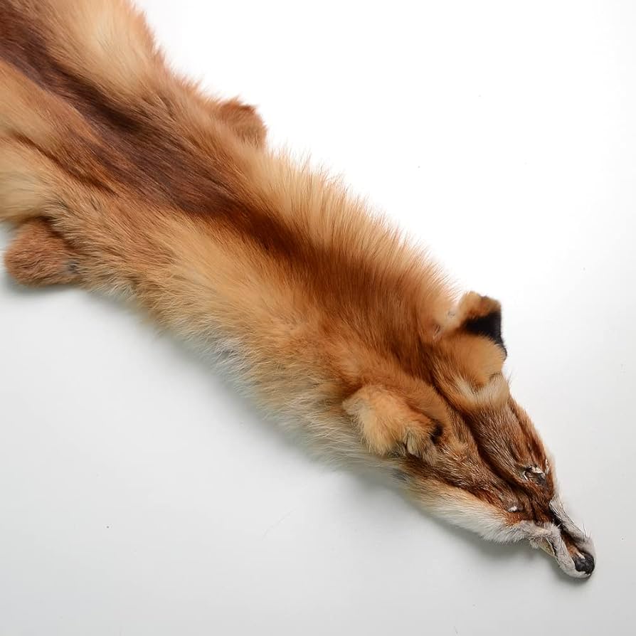 Amazon.co.jp: 天然なめしレッドフォックスの毛皮 毛皮を隠す フライ