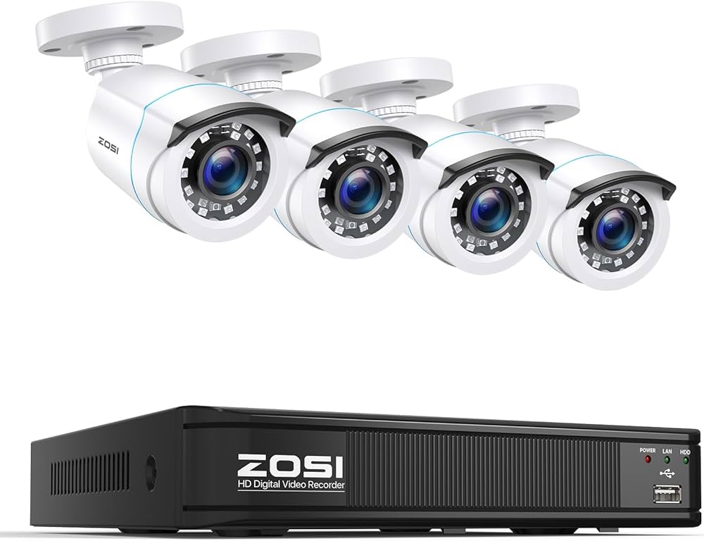 Amazon.co.jp: ZOSI 防犯カメラシステム 1080P 200万画素スタンダード