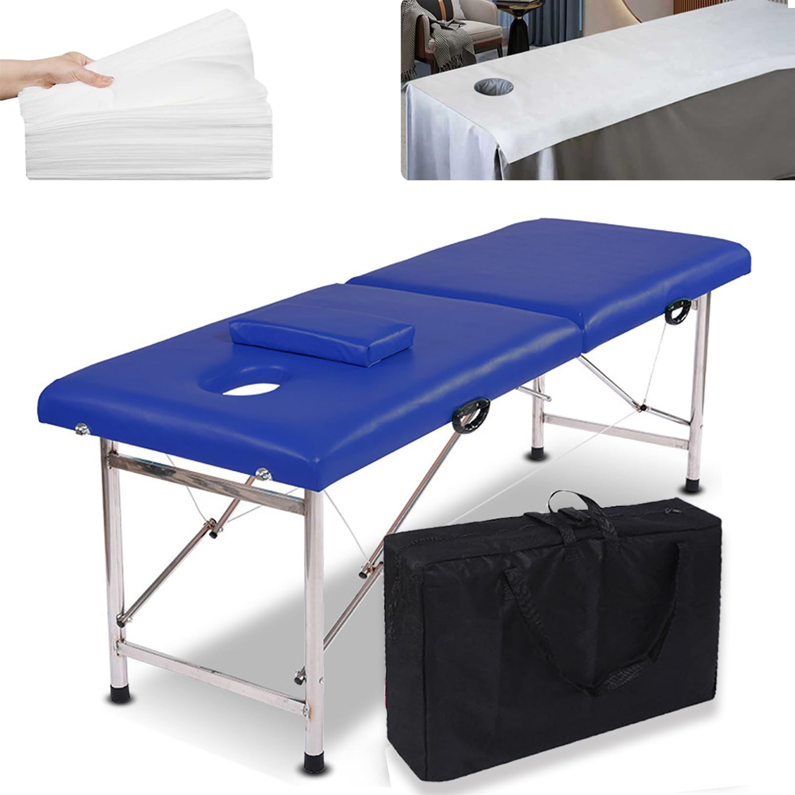 Amazon.co.jp: マッサージベッド、施術ベッド 高さ調節可能、治療