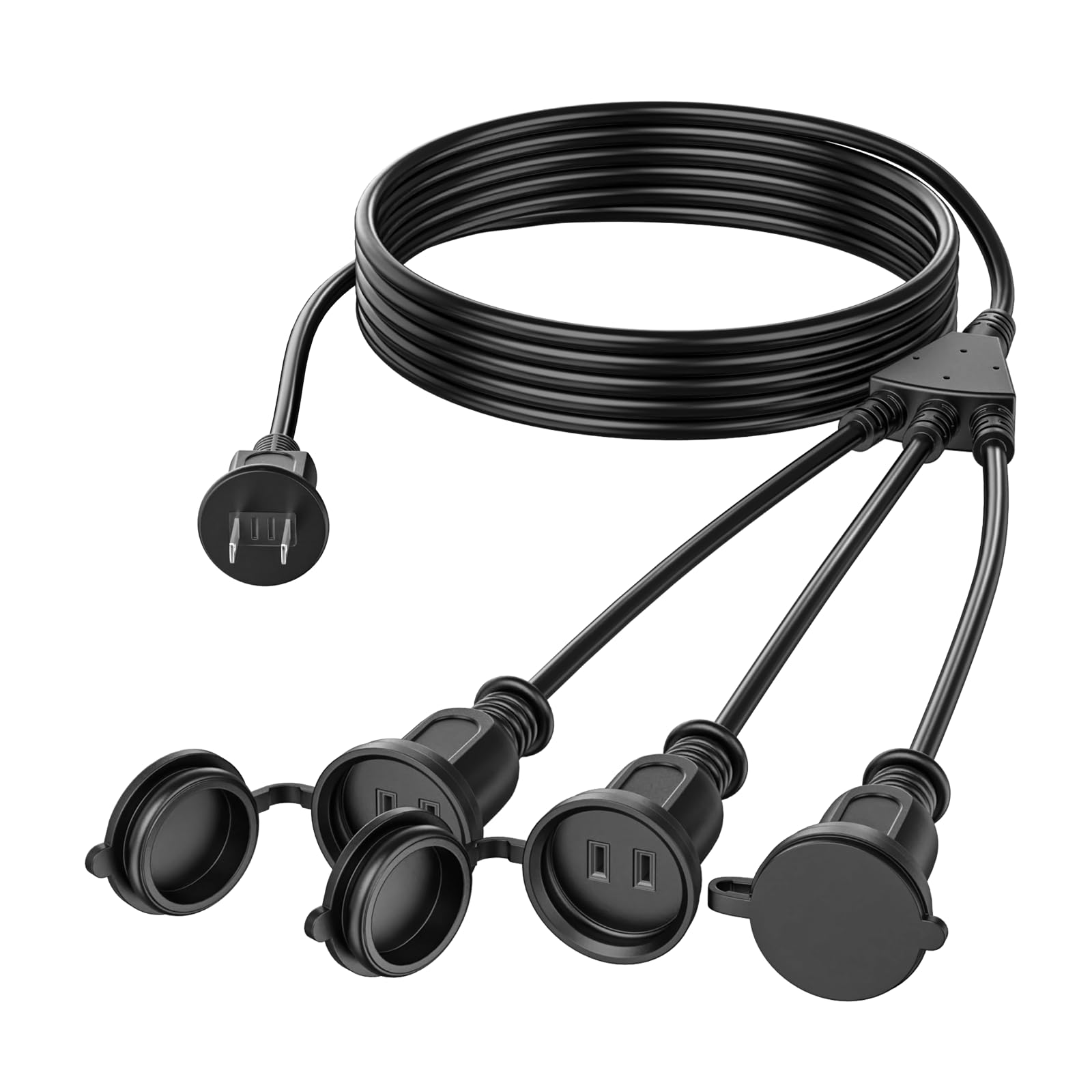 Amazon.co.jp: 延長コード 2m PSE認証済 防雨型 3分岐 防水 屋外 延長