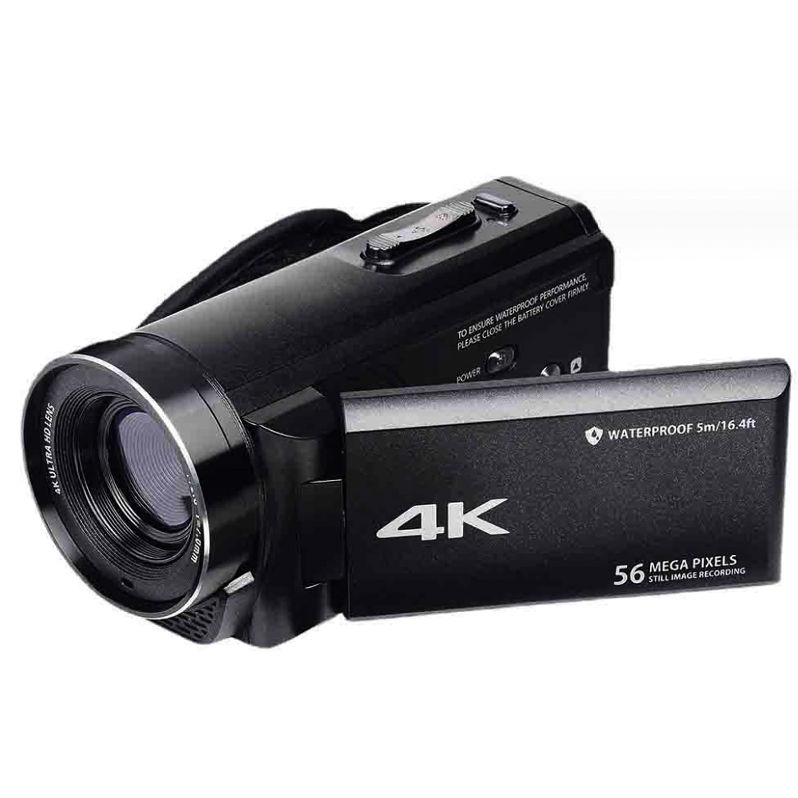 Amazon | ビデオカメラ 4k 小型 5600万画素 本機防水 防塵 耐衝撃 充電