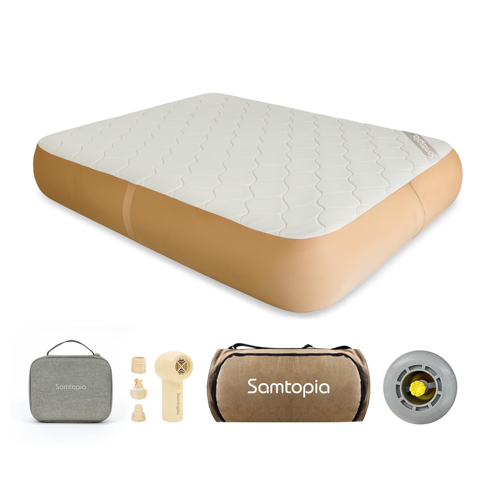 Amazon.co.jp: samtopia エアーベッド 電動ポンプ付き「最新鋭の独自