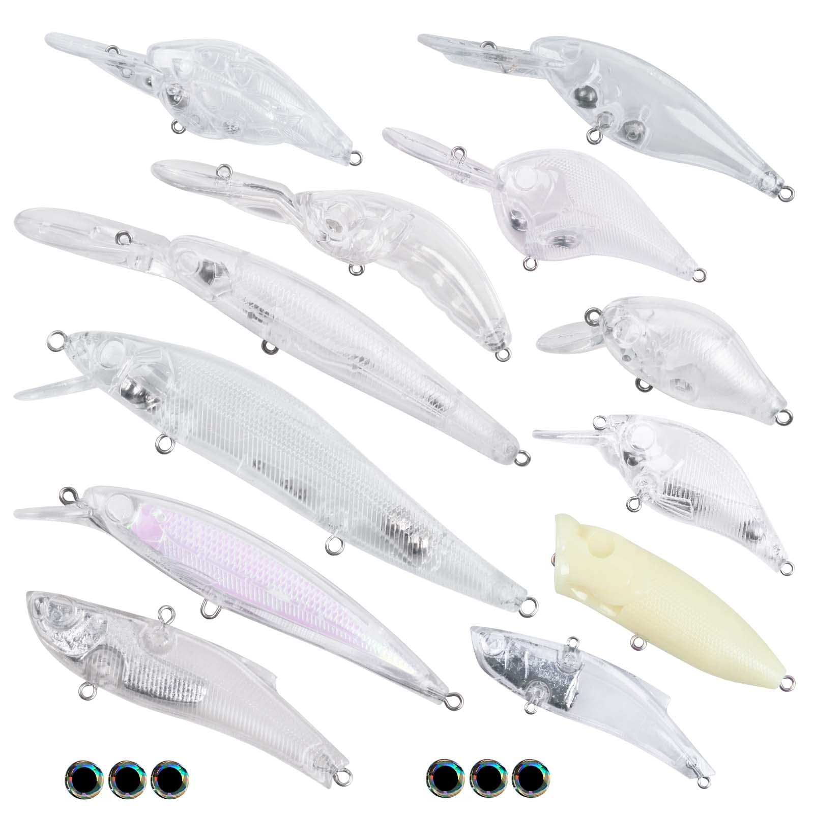 Amazon.co.jp: SILANON 透明ルアー12種類 セット フローテングミノー