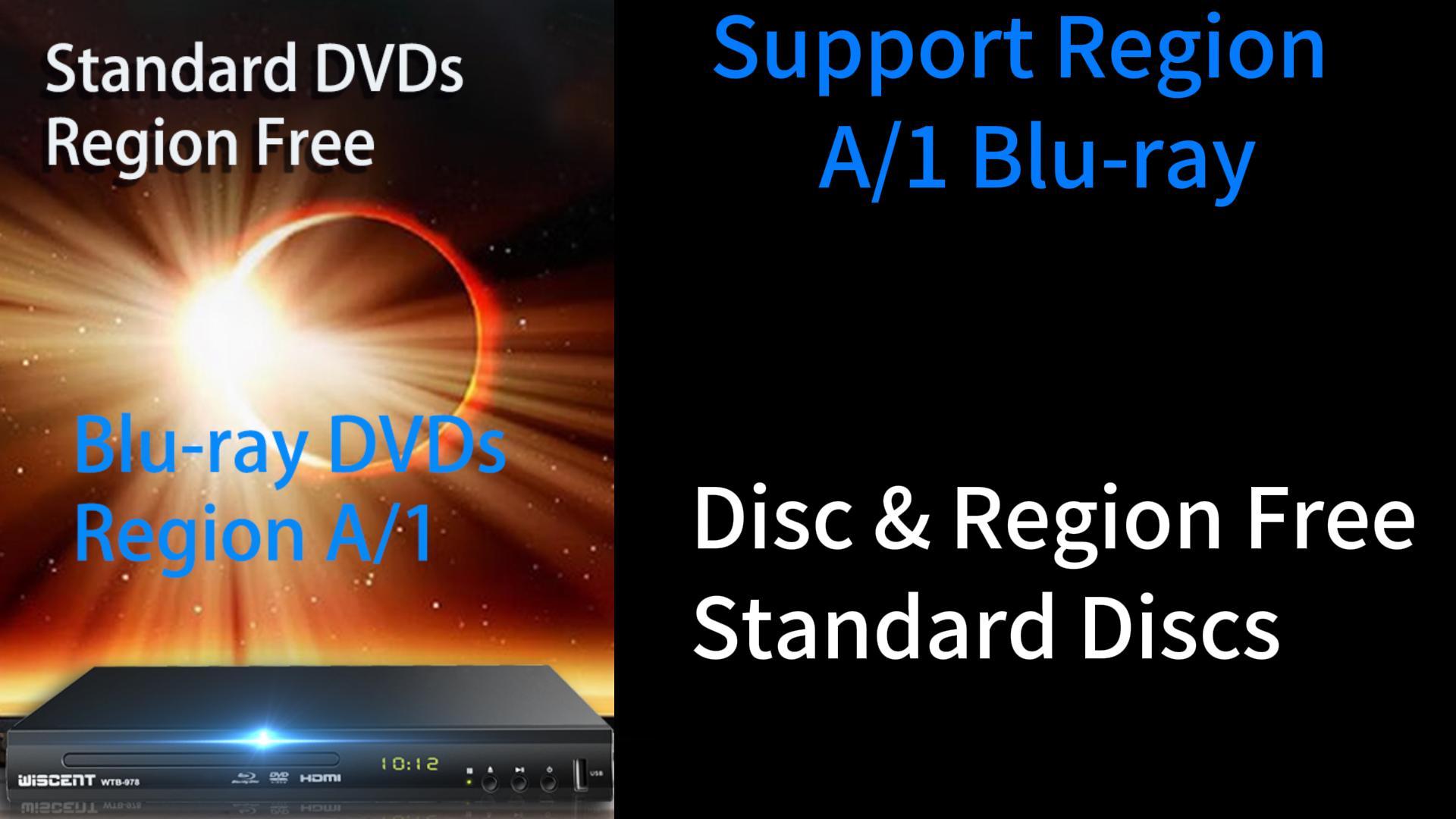 Amazon.com: Blu Ray DVD Player, WISCENT Full HD 1080p Home Theater