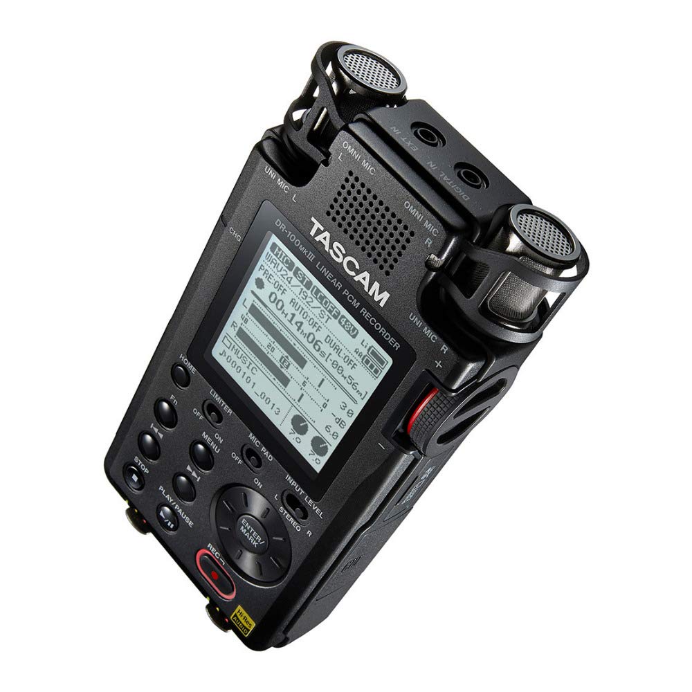 Amazon.com: Tascam DR-100MKIII 192kHz/24-Bit Stereo Portable Audio