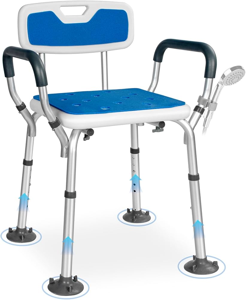 Amazon.co.jp: 大吸盤 シャワーチェア お風呂椅子 介護用 6段階高さ