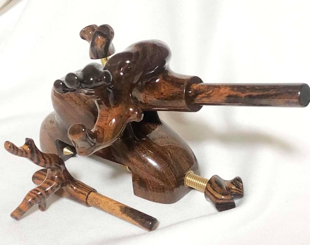 Amazon.co.jp: 【宇智波】ヘラブナ万力 天然木黒金柿 大砲型万力 へら