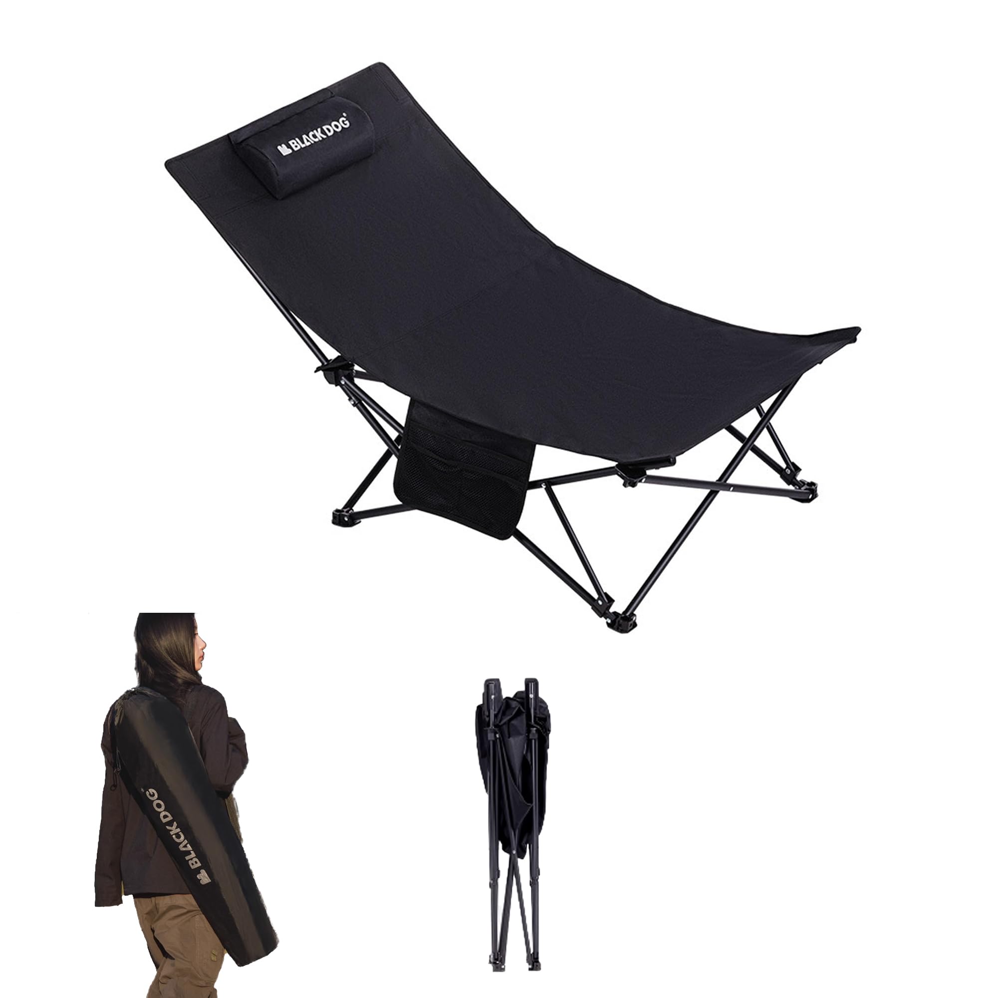 Amazon.co.jp: Blackdog リクライニングチェア 1秒設営 2段階調節 68cm