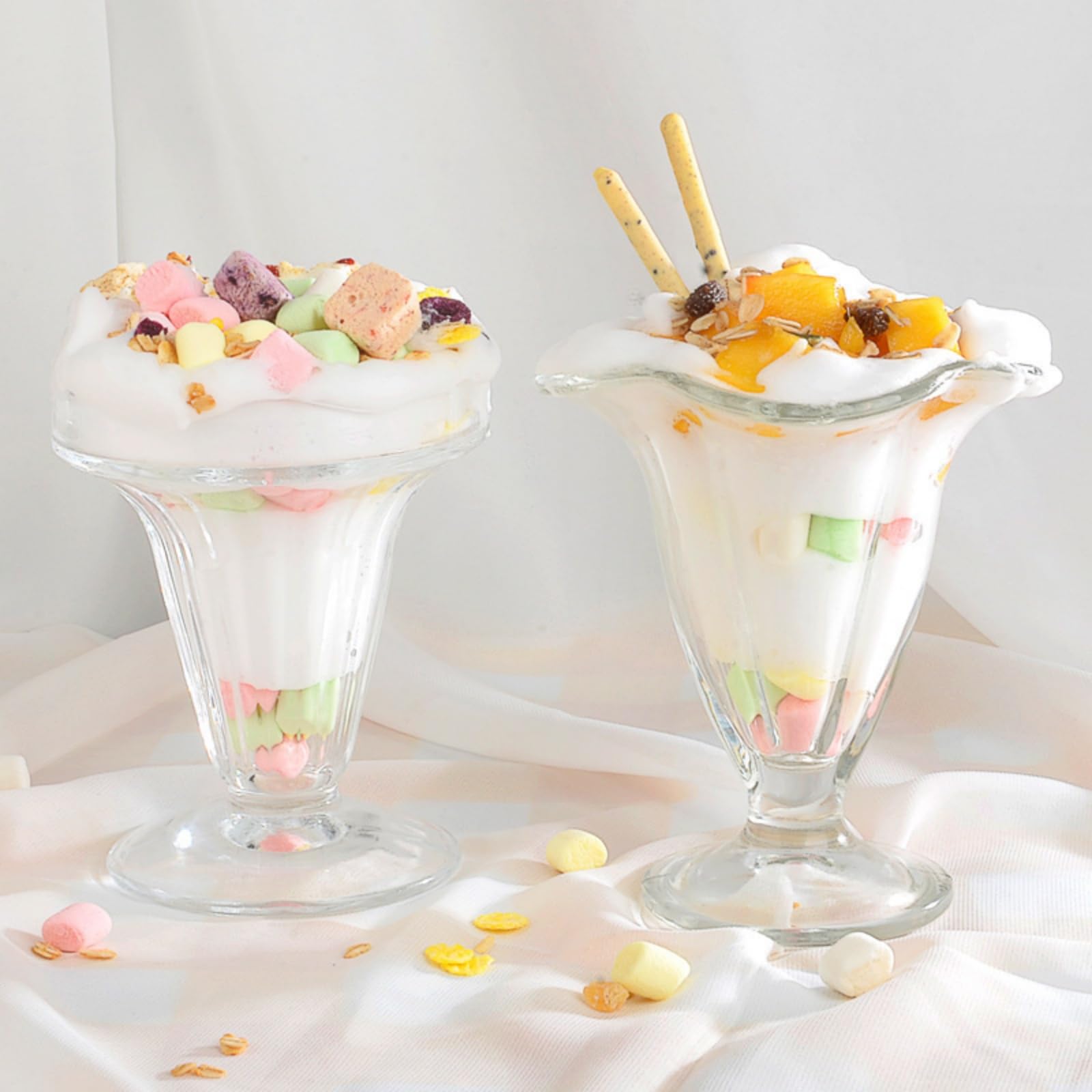 Amazon｜パフェグラス クリア 190ml 6個セット デザート サンデー 容器