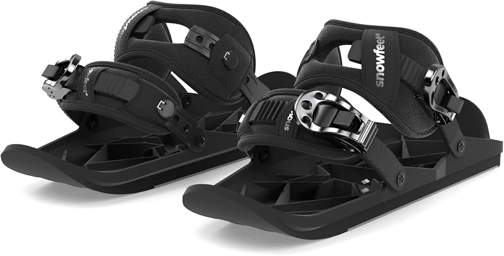 Amazon | SNOWFEET X - Mini Ski Skates for Snow The Short Skiboard