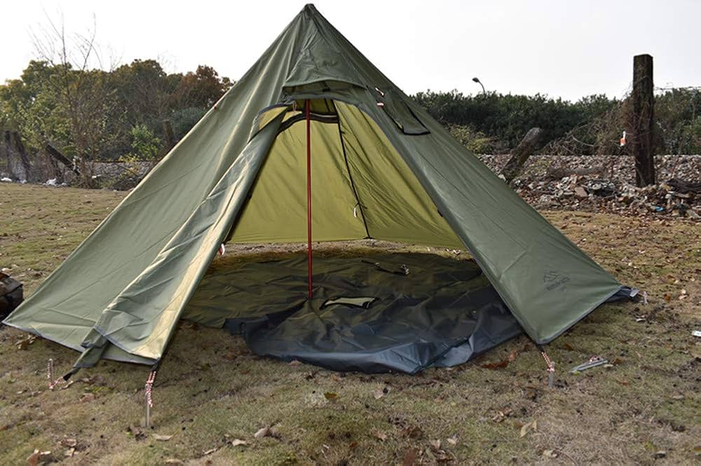 Amazon.co.jp: 4人用 ワンポールテント 八角形 テントシートセット