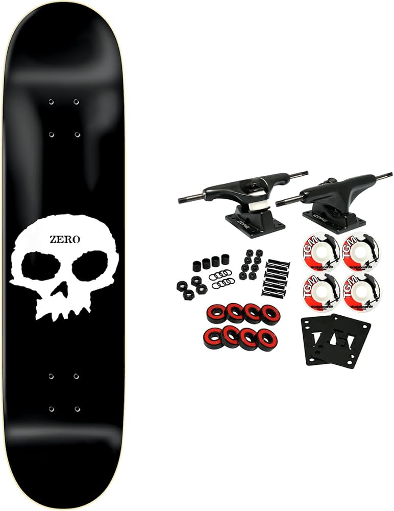 Amazon | Zero スケートボード コンプリート シングル スカル ブラック