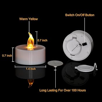 Amazon.co.jp : LEDキャンドル 100個セット キャンドルライト電池式