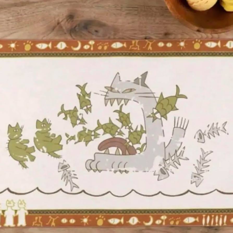 Amazon｜猫の恩返し ルナルド・ムーンの壁画 ランチョンマット ジブリ