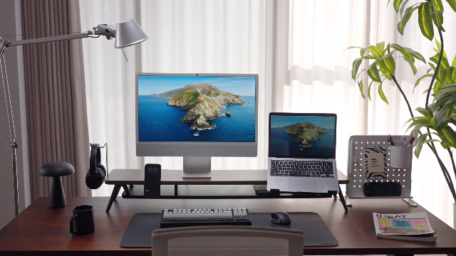 Amazon.co.jp: Fenge モニター台 卓上 机上台パソコン台 108cm横幅 2段