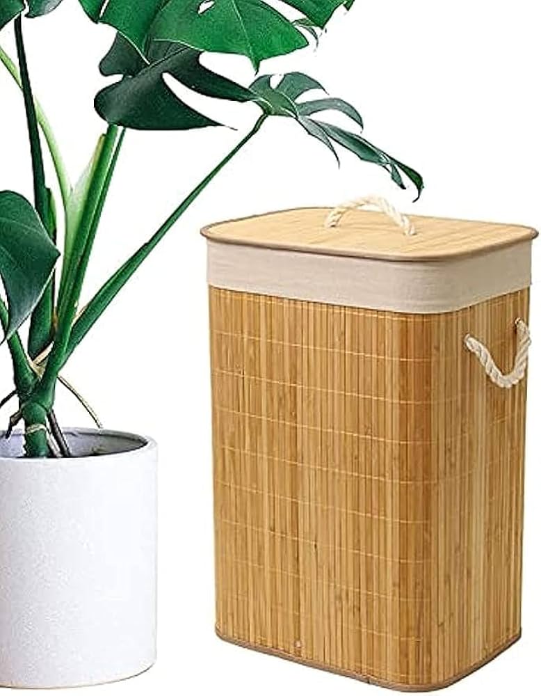 Amazon｜45L ランドリーバスケット 竹 竹製 竹かご おしゃれ かわいい