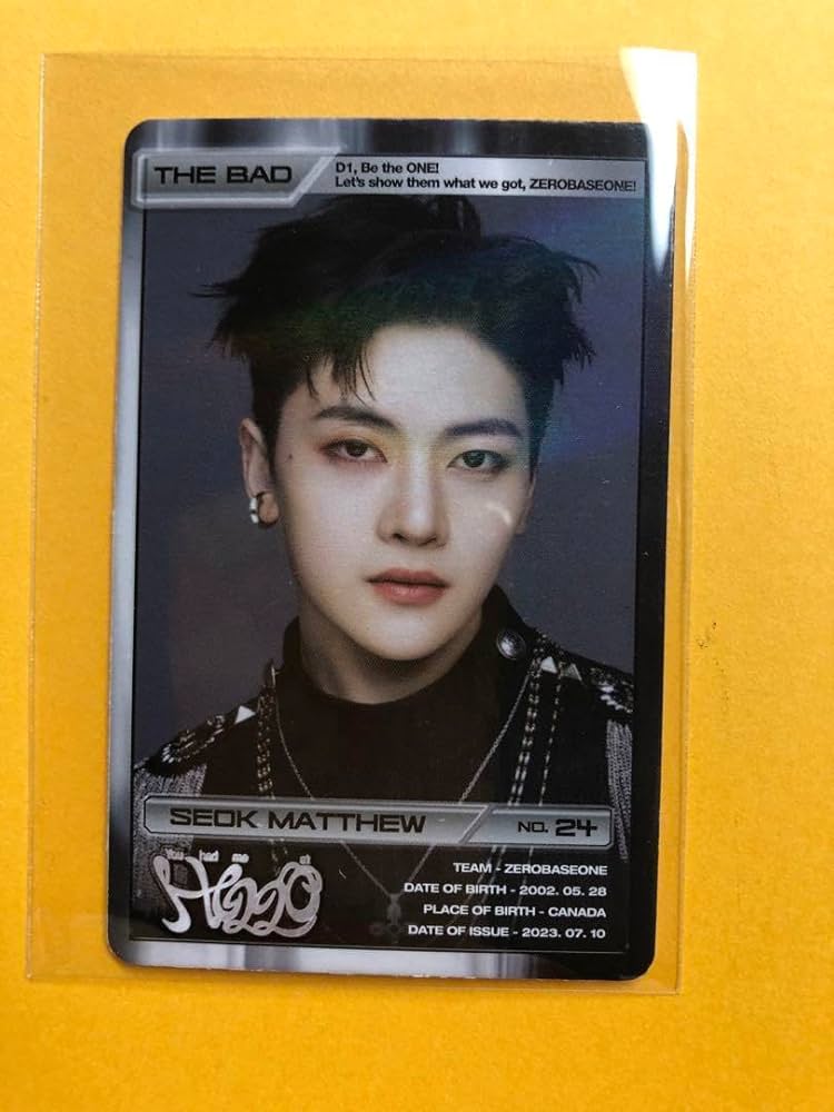 Amazon.co.jp: zb1 ゼベワン マシュー メテュ solar IDカード トレカ