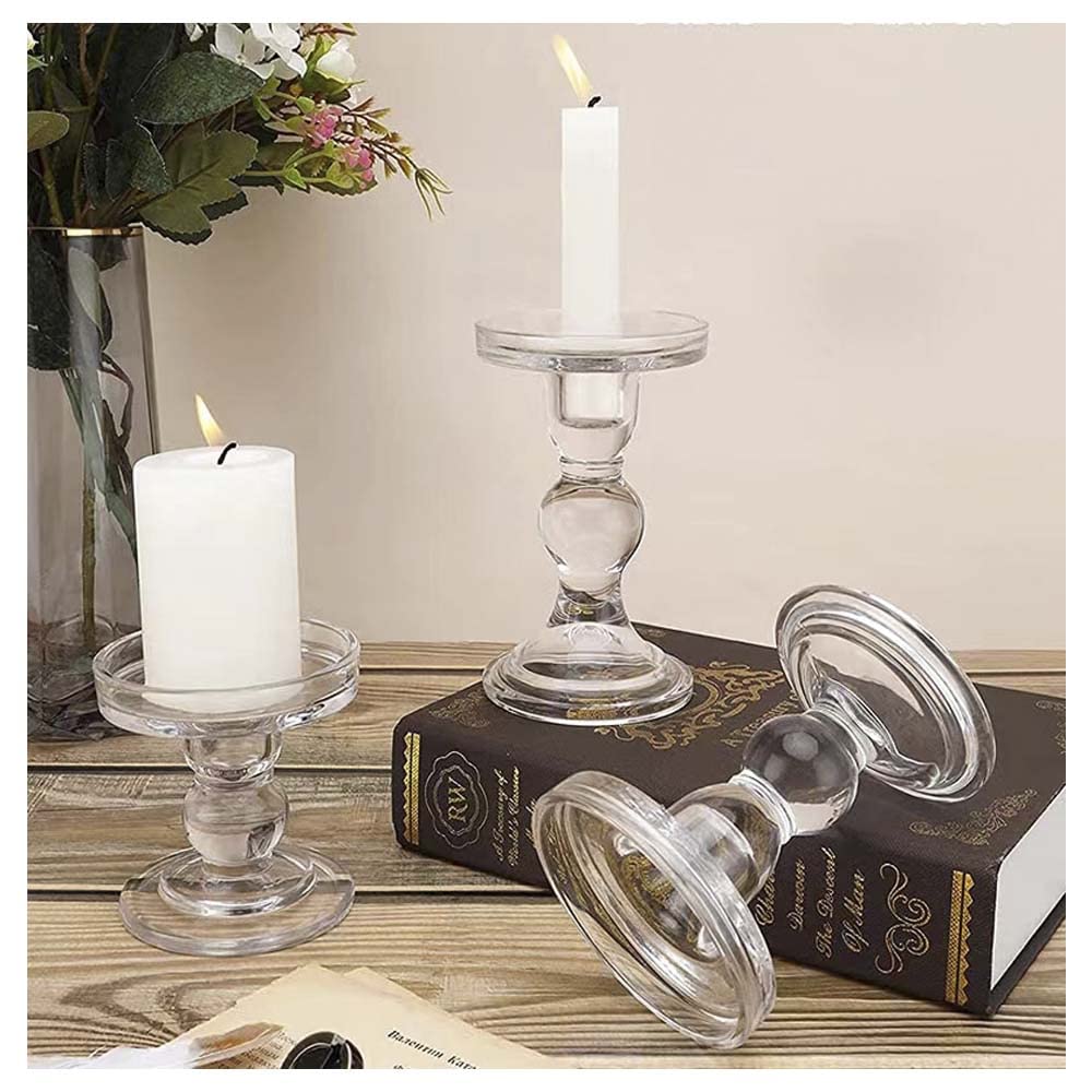 Amazon.co.jp: キャンドルホルダー ガラス キャンドルスタンド
