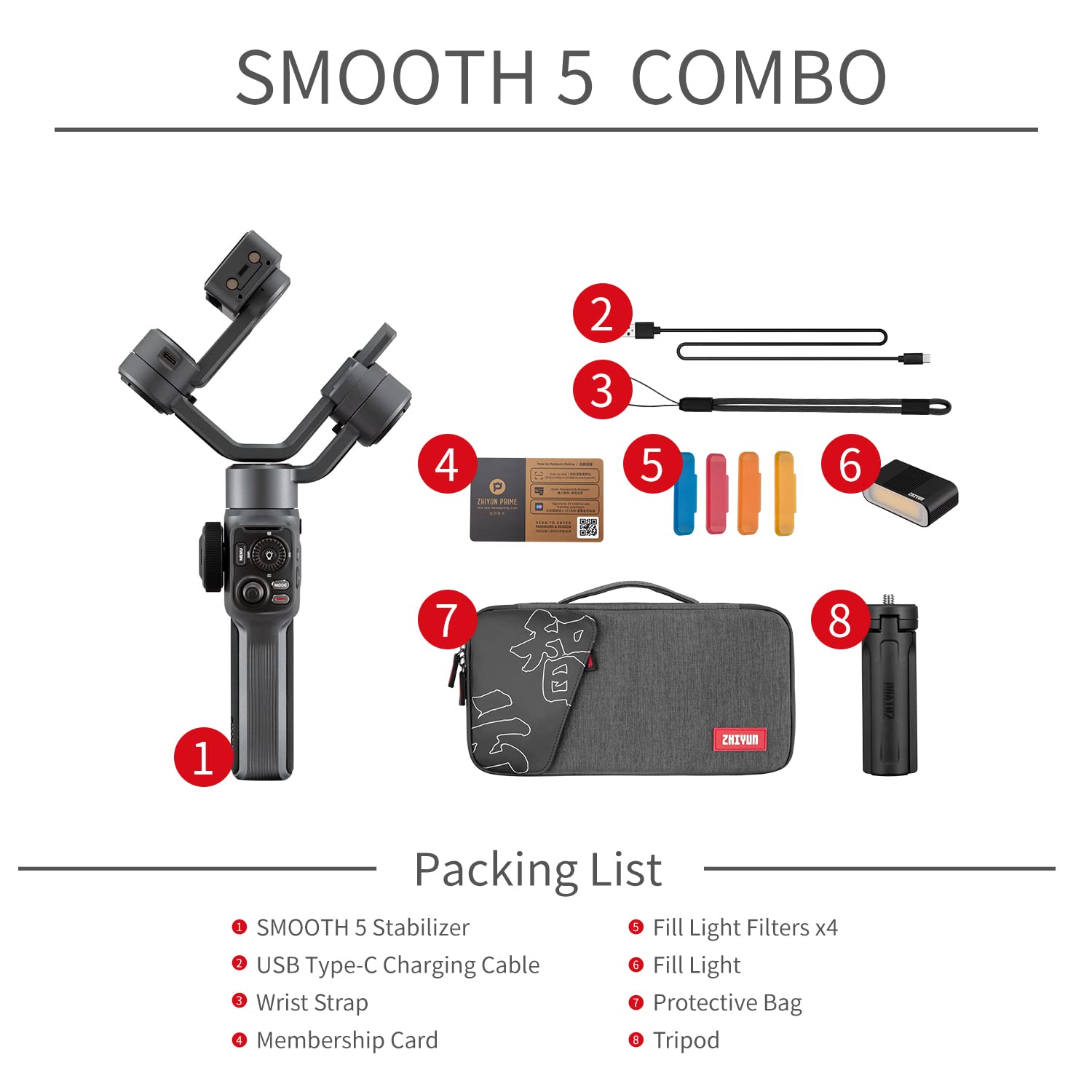 Amazon.co.jp: Zhiyun Smooth 5コンボジンバルスタビライザー