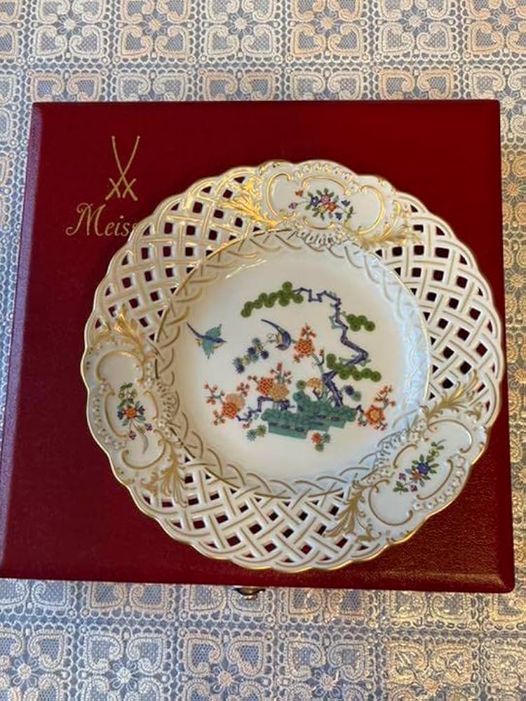 Amazon.co.jp: マイセン 鳥柄 透かし 金彩 箱あり : ホーム＆キッチン