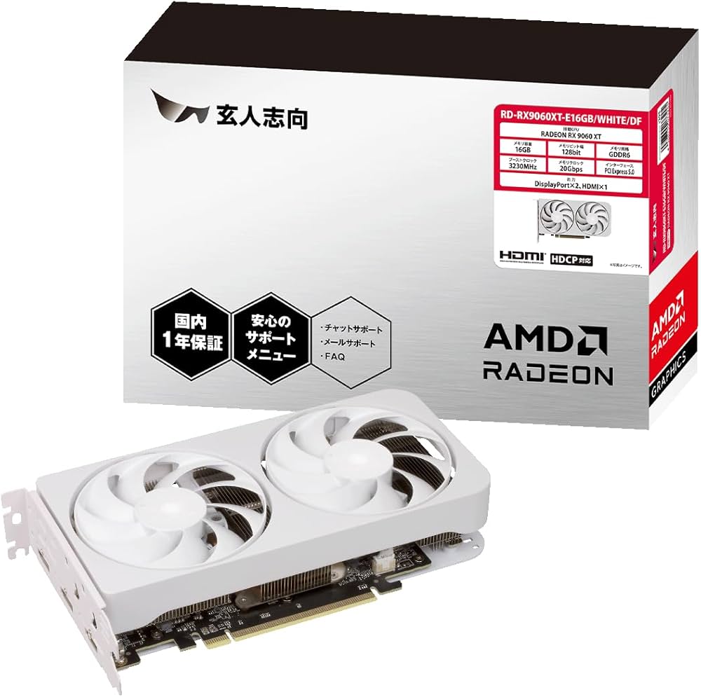 Amazon | 玄人志向 AMD Radeon RX 9060 XT 搭載 グラフィックボード