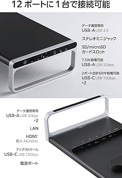 Amazon.co.jp: エレコム ドッキングステーション 12in1 モニター