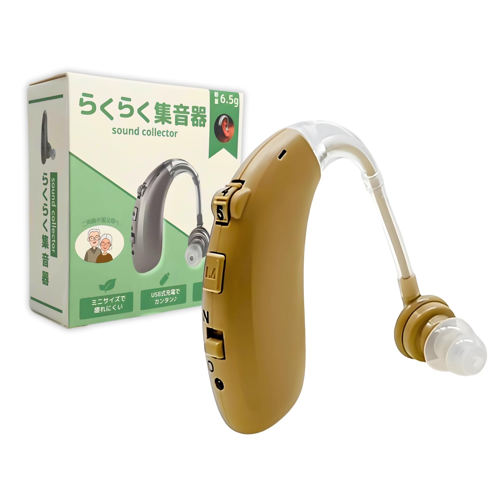 Amazon.co.jp: 国内正規品 らくらく 集音器 高齢者 耳穴式 おすすめ 高