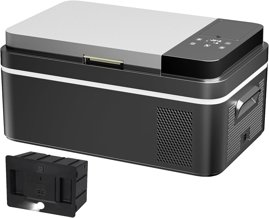 Amazon.co.jp: Sumeriy 車載冷蔵庫 22L バッテリー付き -20℃～20℃ 急速