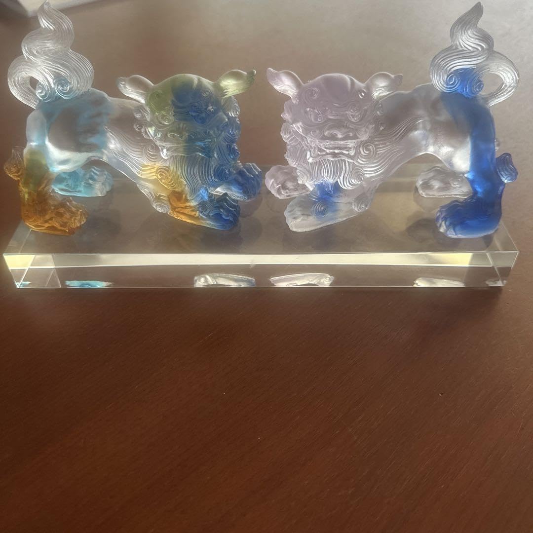 Amazon.co.jp: 琉球ガラス シーサーオブジェ 置き物 : ホーム＆キッチン