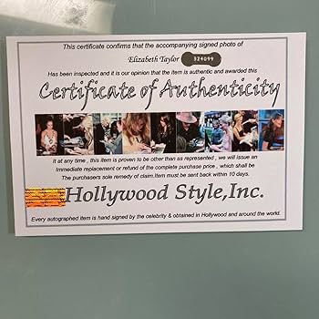 Amazon.co.jp: お宝…エリザベステイラー… 直筆サイン入り超 大型写真