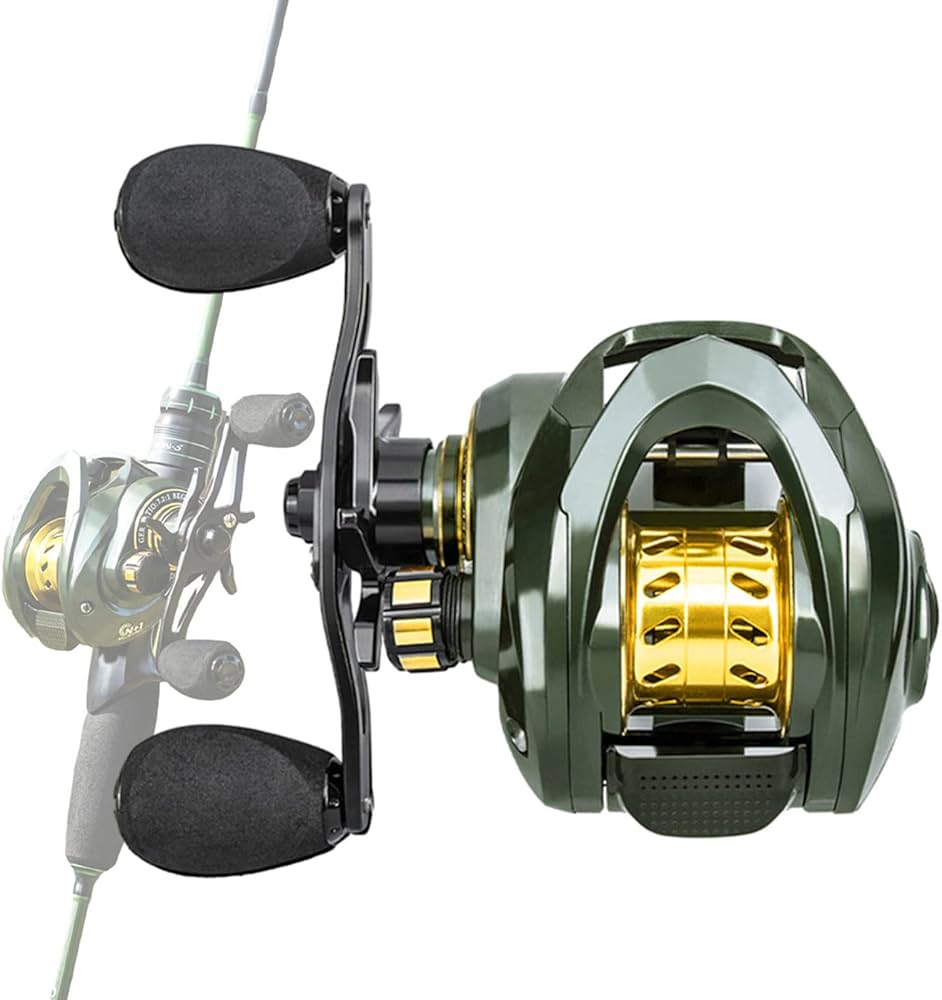 Amazon | ベイトリール 海釣り 淡水釣り 両用 最大ドラグ力8kg 軽量