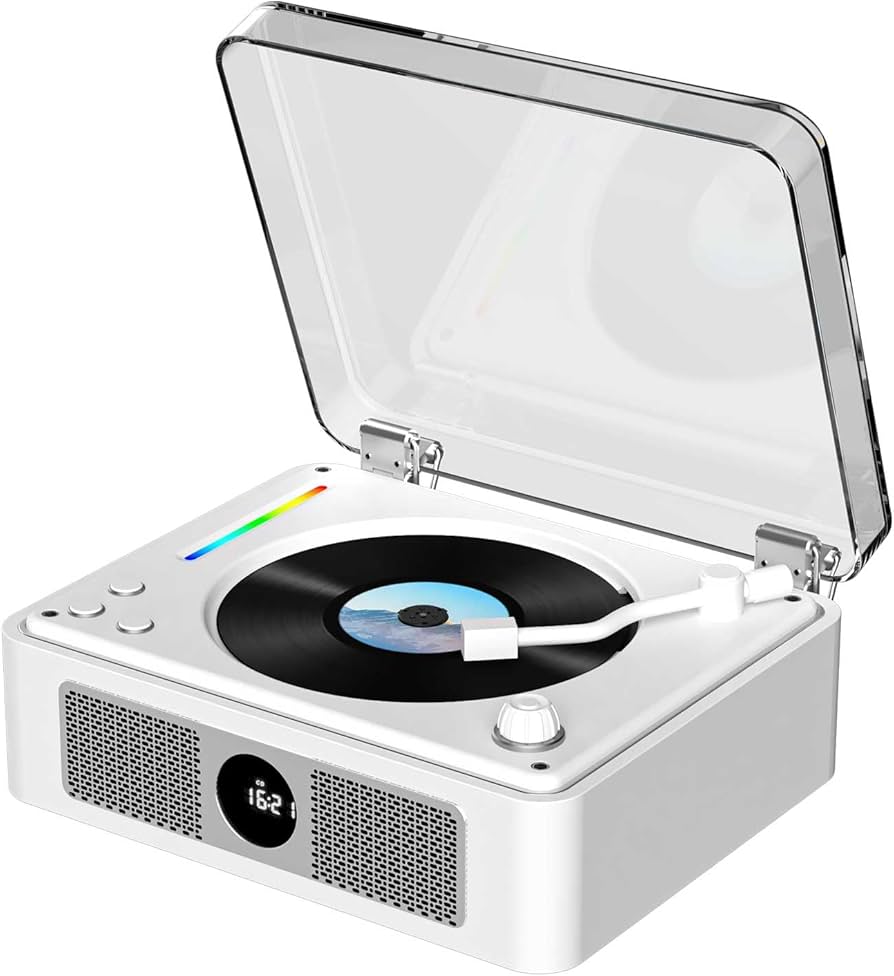 Amazon.co.jp: THINKYA CDプレーヤー Bluetooth受信/送信 レトロ 充電