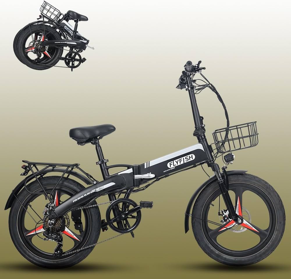 Amazon | FLYFISH 公道走行可能 免許不要 電動折りたたみ自転車 電動