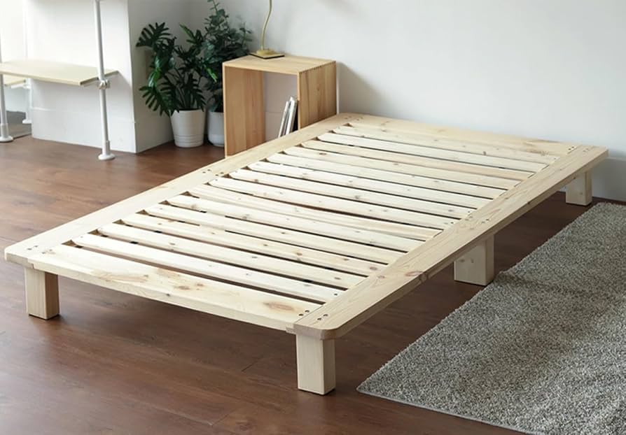 Amazon｜DEWEL ベッドフレーム セミダブル 幅123×長さ200×高さ20cm