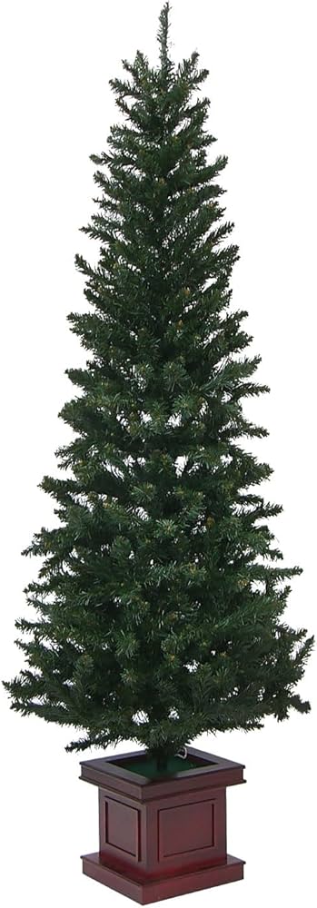 Amazon | クリスマスツリー ウッドベーススリムツリー ポット 組み立て